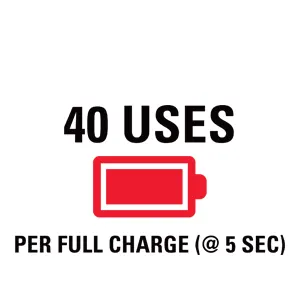 40 uses per charge