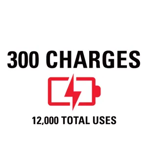 300 charges - 12,000 total uses
