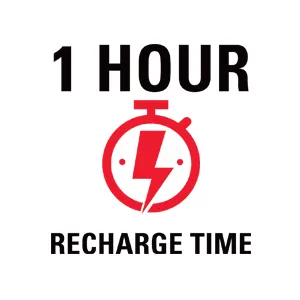 1 hour recharge time