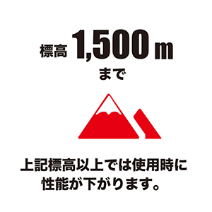 5000 ft (1500 m) altitude or higher will affect performance